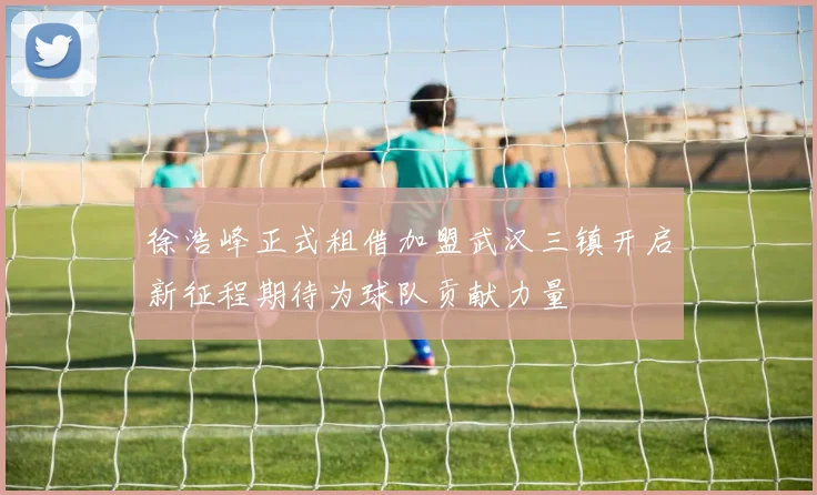 徐浩峰正式租借加盟武汉三镇开启新征程期待为球队贡献力量